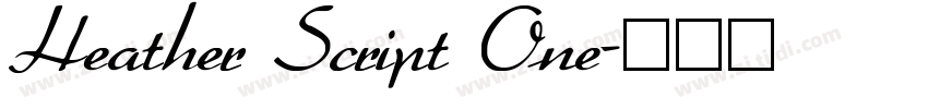 Heather Script One字体转换